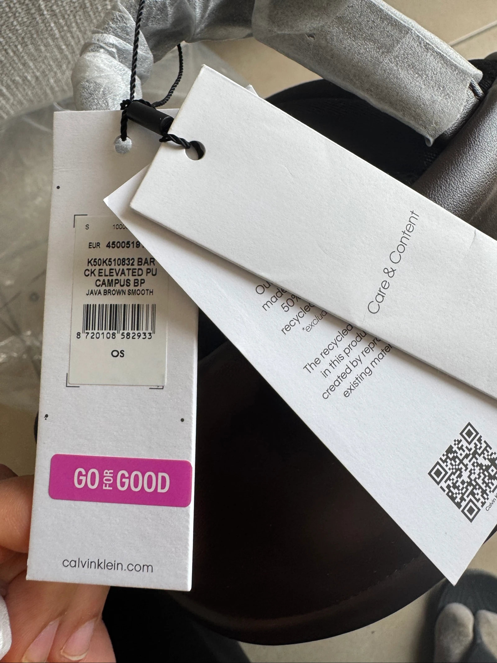 Authentieke Calvin Klein rugzak van bruin leer – photo 5